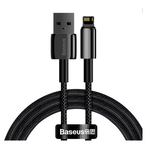 Kabel för laddningsenheter med en Lightning -kontakt från USB -kontakten på en laddare eller bärbar dator.