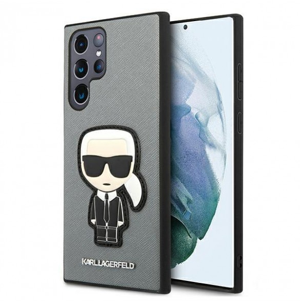 Med detta fodral kommer du att vara lugn för Samsung Galaxy S22 Ultra väldigt snyggt skydd från Karl Lagerfeld.