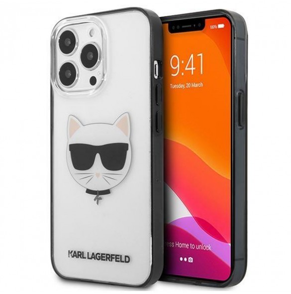 Med detta skal kommer du att vara lugn för iPhone 13 Pro / 13 väldigt snyggt skydd från Karl Lagerfeld.