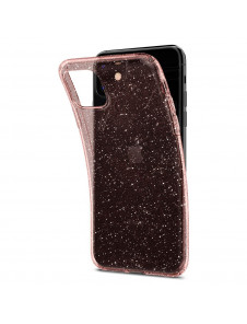 Glitter ros och mycket snygg täckning iPhone 11.